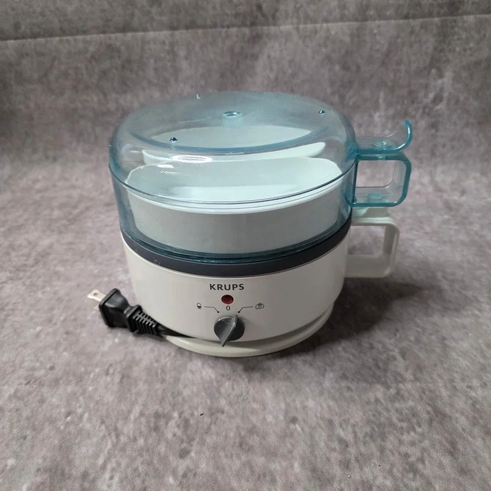 Krups Egg Express F2307051 Cooker Boiler Poacher 7 Eggs With Box & Instructions